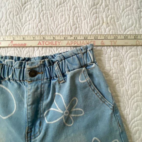 Forever 21 Kids Wide Leg Floral Jeans Size 13/14 Garden Girl, Boho - Picture 8 of 10